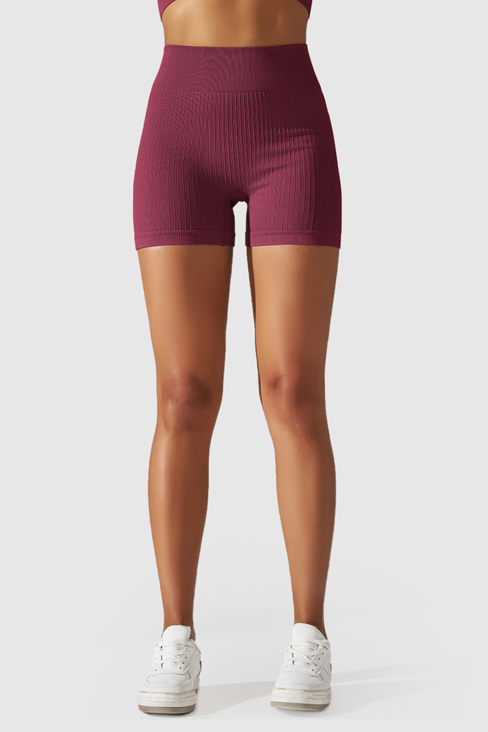 Orolay-Seamless Workout Yoga Shorts-#color_Raspberry Coulis