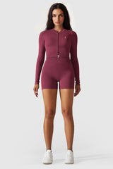 Orolay-Seamless Workout Yoga Shorts-#color_Raspberry Coulis