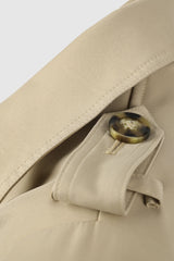 Orolay-Short Double Breasted Trench Coat-#color_Frosted Almond