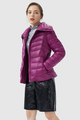 Orolay-Short Light Packable Down Jacket-#color_Magenta Purple