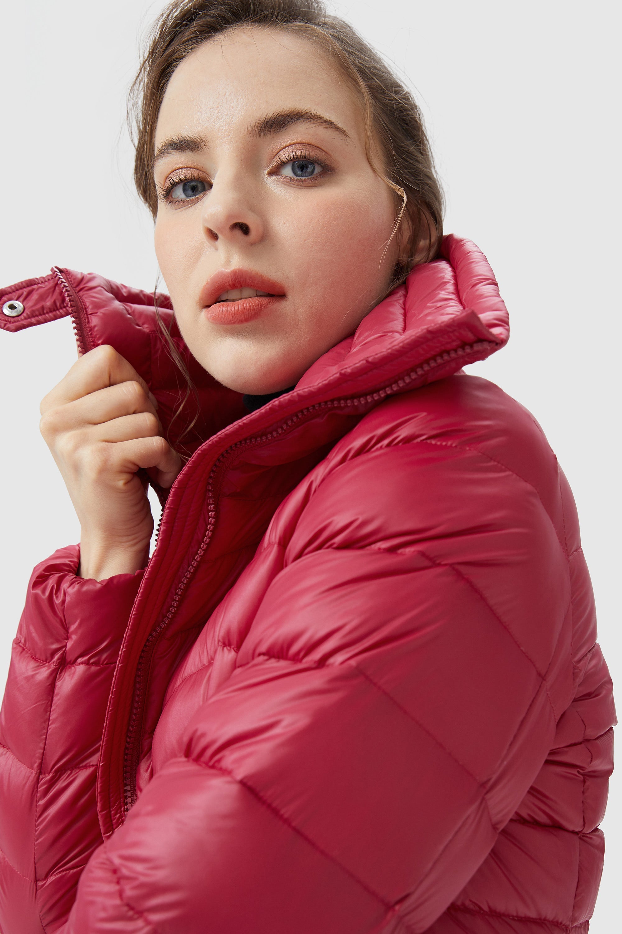 Orolay-Short Light Packable Down Jacket-#color_Toreador