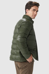 Orolay-Short Lightweight Bomber Down Coat-#color_Chive