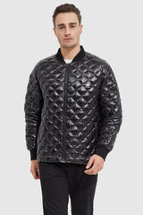 Orolay-Short Lightweight Bomber Jacket-#color_Black