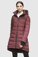 Orolay-Slant Pocket Zip up Puffer Down Coat-Orolay Slant Pocket Zip up Puffer Down Coat women #color_Baroque Rose