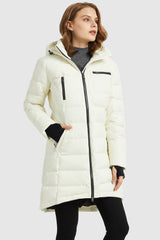 Orolay-Slant Pocket Zip up Puffer Down Coat-Orolay Slant Pocket Zip up Puffer Down Coat women #color_Off-white