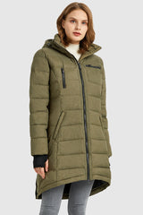 Orolay-Slant Pocket Zip up Puffer Down Coat-Orolay Slant Pocket Zip up Puffer Down Coat women #color_Breen