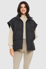 Orolay-Sleeveless Classic Puffer Vest-#color_Black