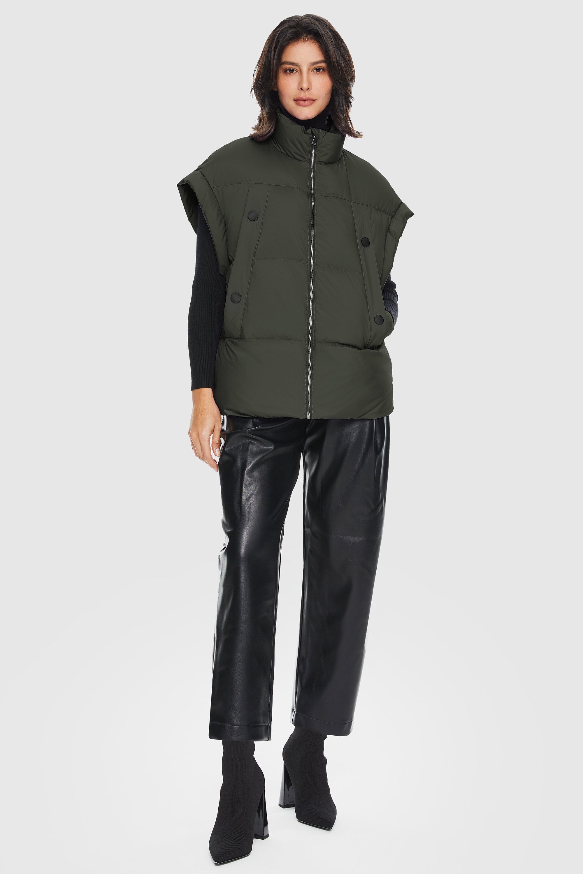 Orolay-Sleeveless Classic Puffer Vest-#color_Sea Turtle