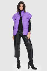 Orolay-Sleeveless Classic Puffer Vest-#color_Amethyst Orchid