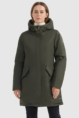 Orolay-Slim Fit Flap Pocket Puffer Down Parka-#color_Sea Turtle