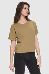 Orolay-Slim Fit Workout T-Shirt-#color_Bronze Mist