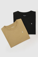 Orolay-Slim Fit Workout T-Shirt-#color_Bronze Mist,Black