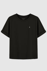 Orolay-Slim Fit Workout T-Shirt-#color_Black