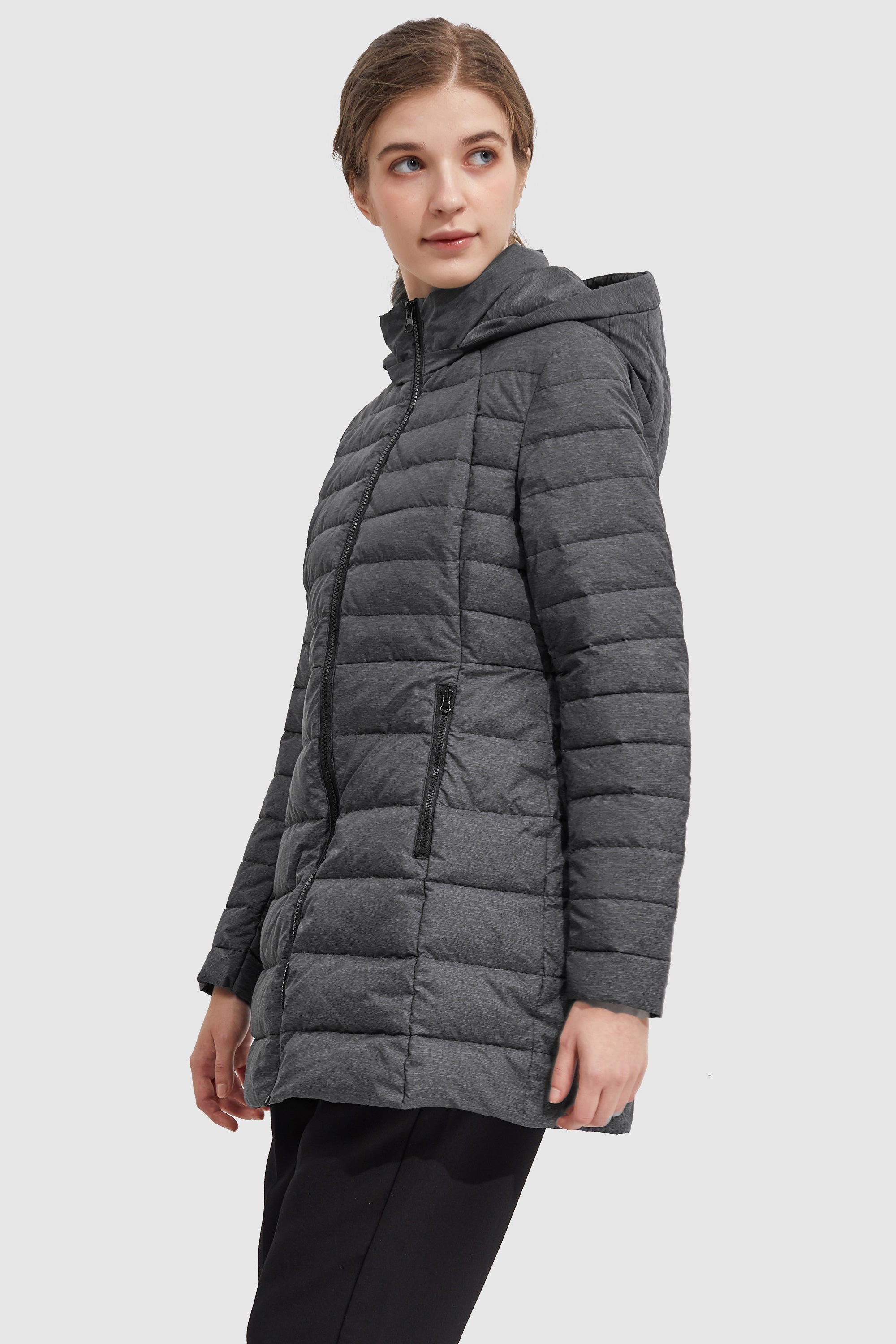 Orolay-Stand Collar Light Quilted Down Jacket-#color_Shark