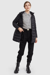 Orolay-Stand Collar Light Quilted Down Jacket-#color_Black