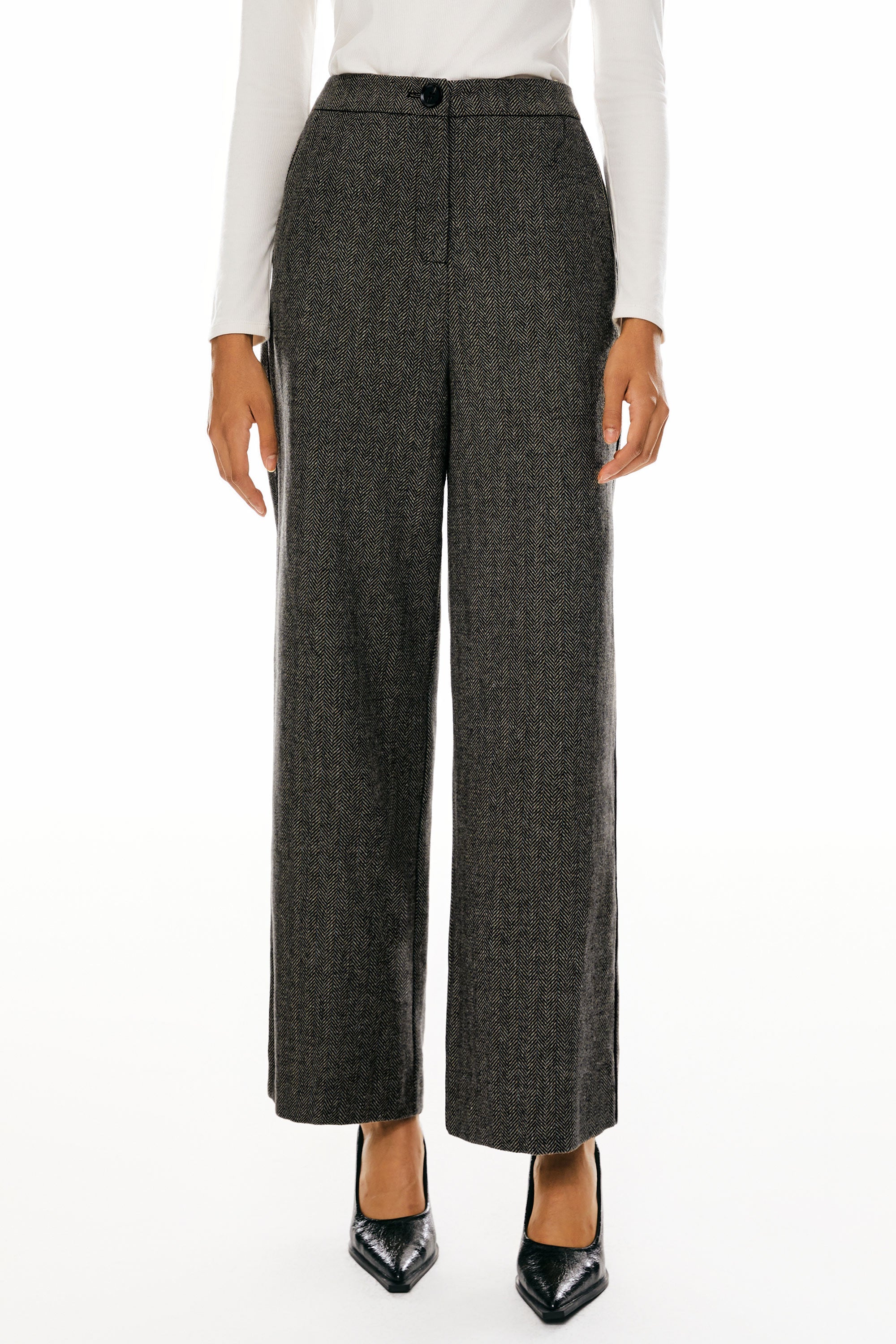 Orolay-Straight Leg Dress Pant-Image 2 of Straight Leg Dress Pants from Orolay - #color_Black stripes