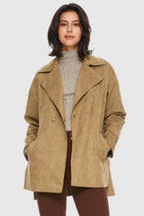 Orolay-Suede Lightweight Trench-#color_Sand