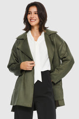 Orolay-Suede Lightweight Trench-#color_Peat Moss