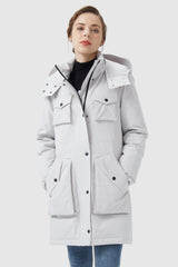 Orolay-Thicken Winter Parka Coat with Hood-#color_Cloud Dancer