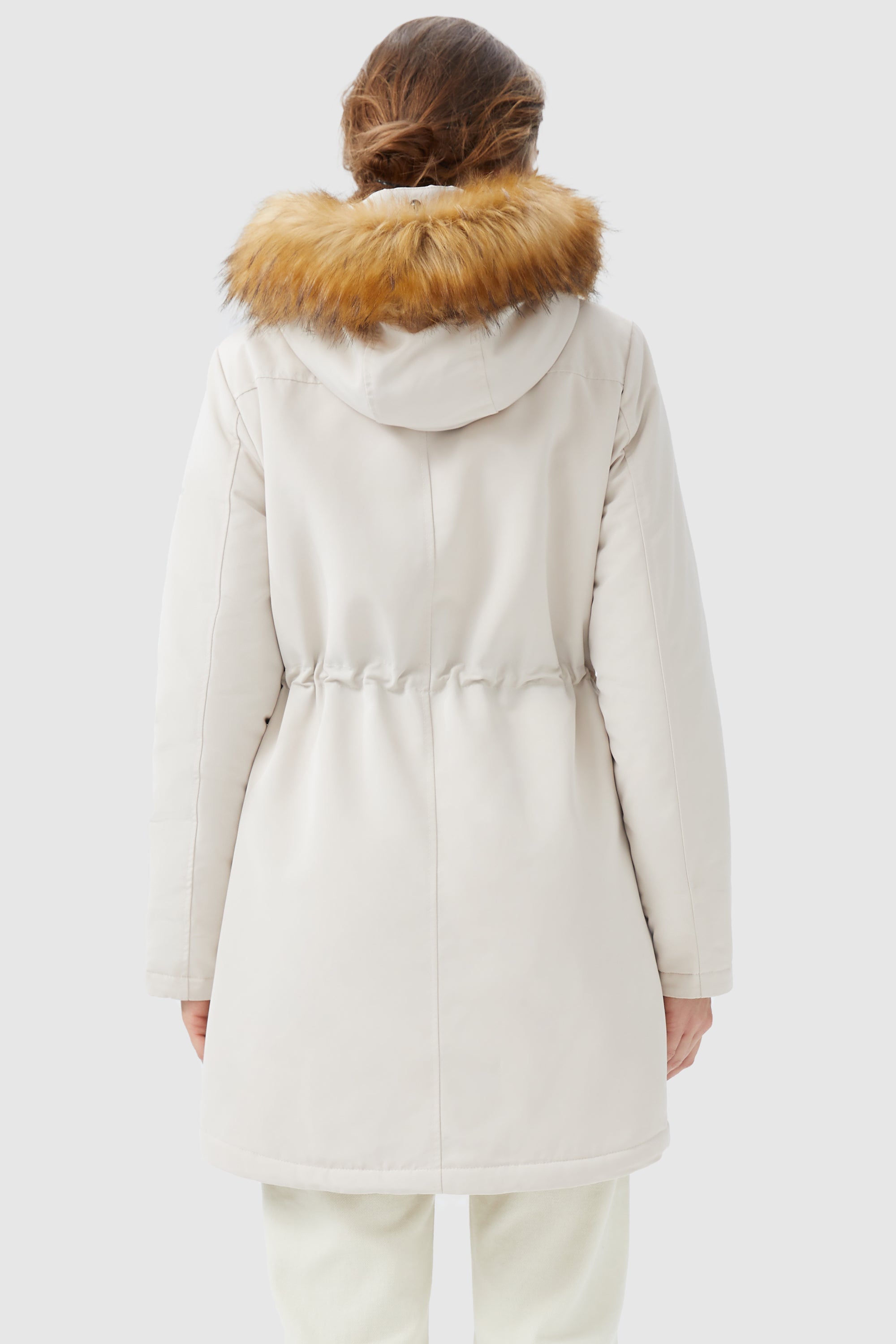 Orolay-Thickened Fleece Lined Parka-#color_Cloud Dancer