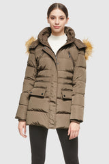 Orolay-Thickened Inner Vest Down Jacket-#color_Roebuck