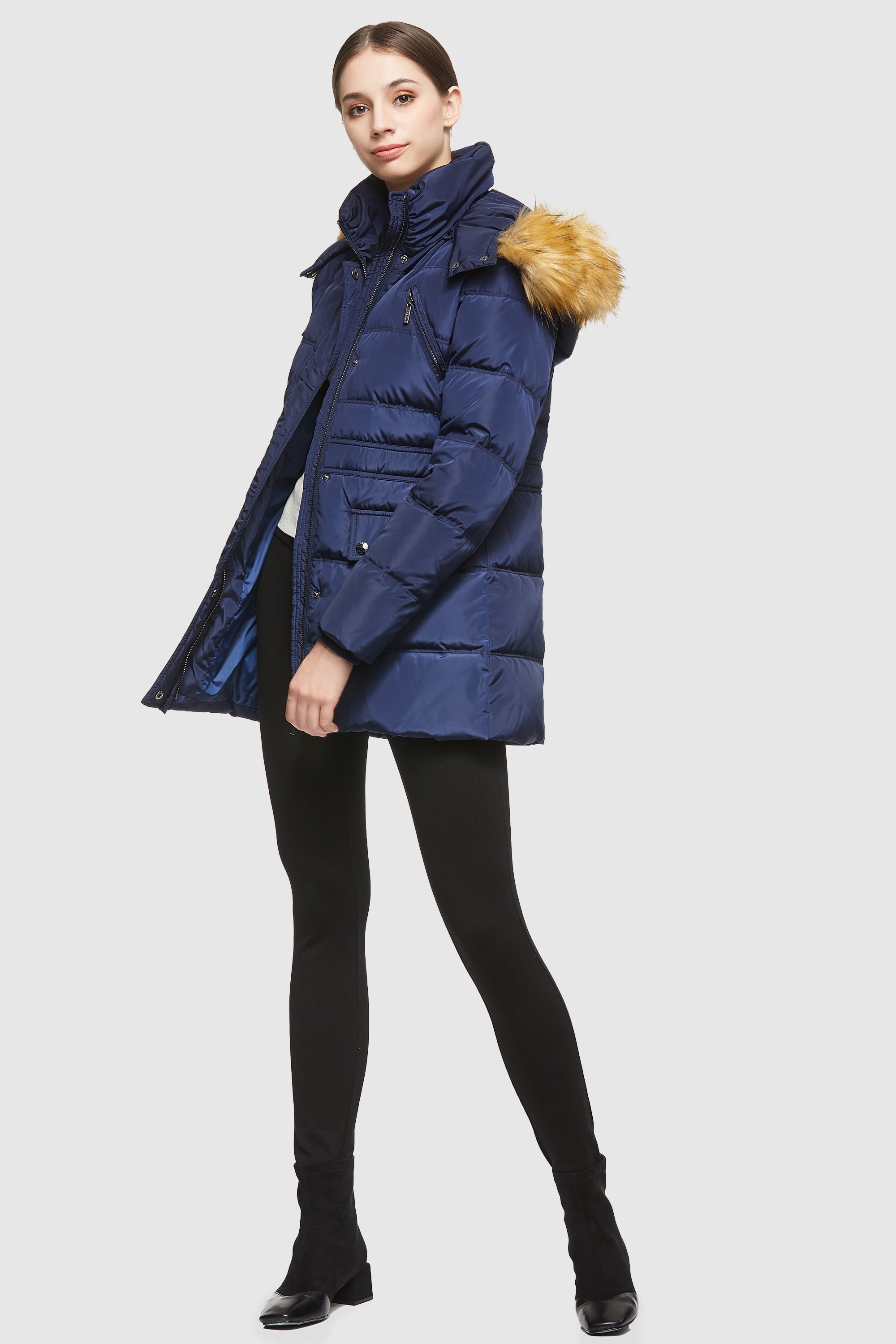 Orolay-Thickened Inner Vest Down Jacket-#color_Blueprint