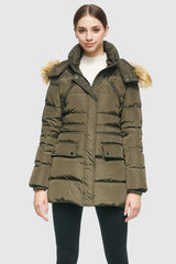 Orolay-Thickened Inner Vest Down Jacket-#color_Breen