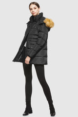 Orolay-Thickened Inner Vest Down Jacket-#color_Black