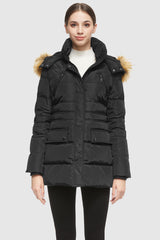 Orolay-Thickened Inner Vest Down Jacket-#color_Black