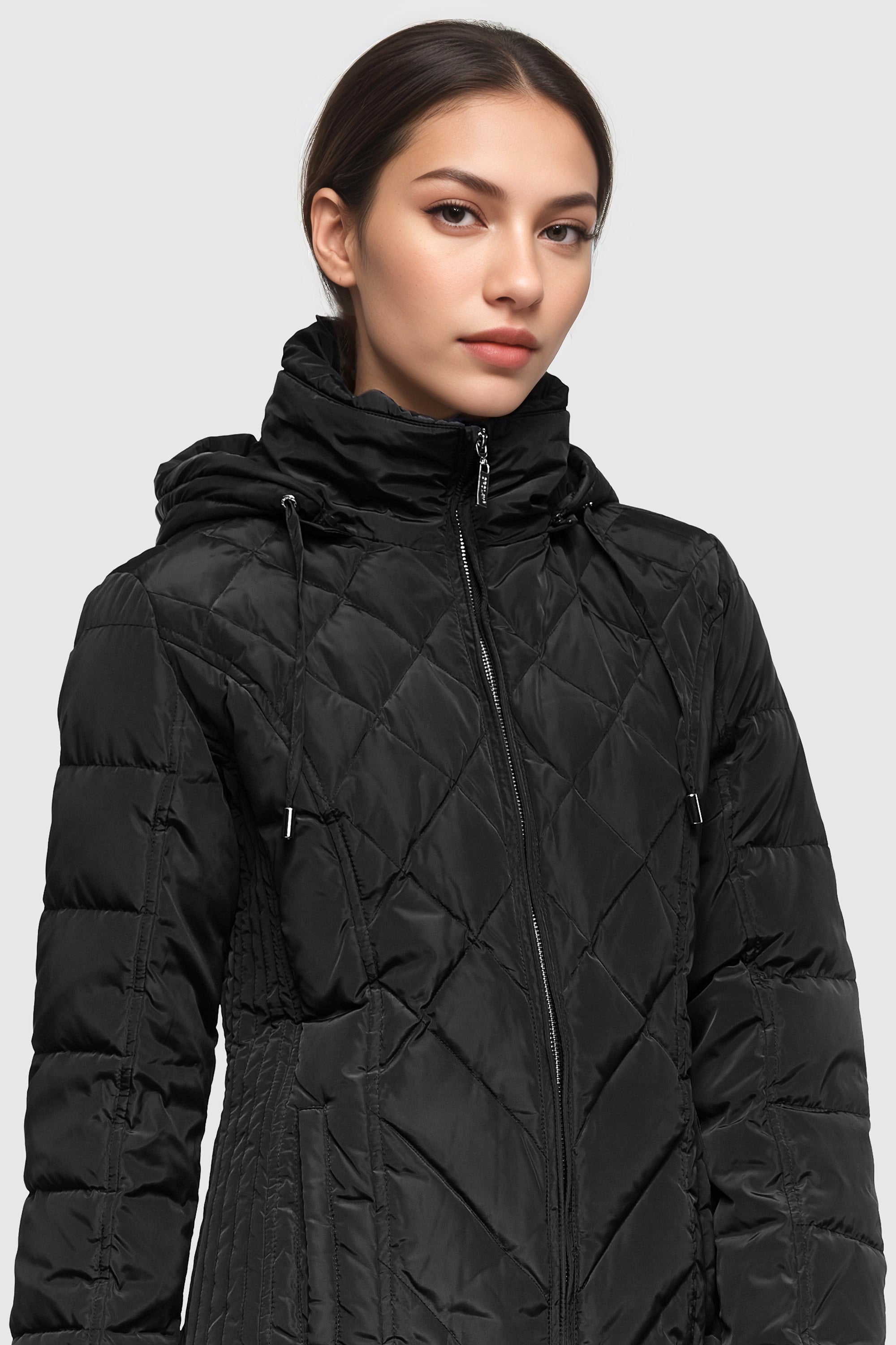 Orolay-Thickened Puffer Down Jacket-Image 4 of Thickened Puffer Down Jacket from Orolay - #color_Black