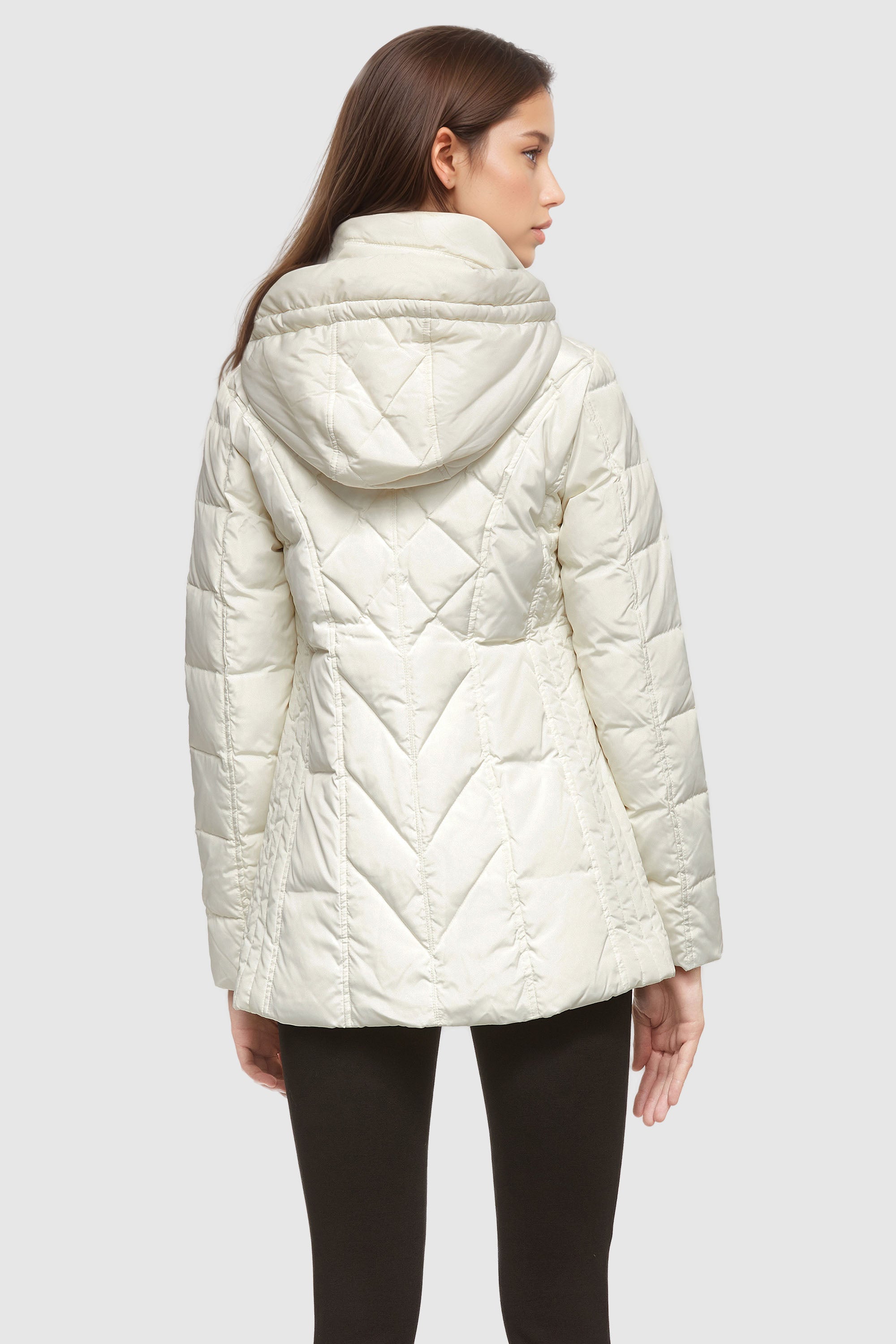 Orolay-Thickened Puffer Down Jacket-Image 3 of Thickened Puffer Down Jacket from Orolay - #color_White