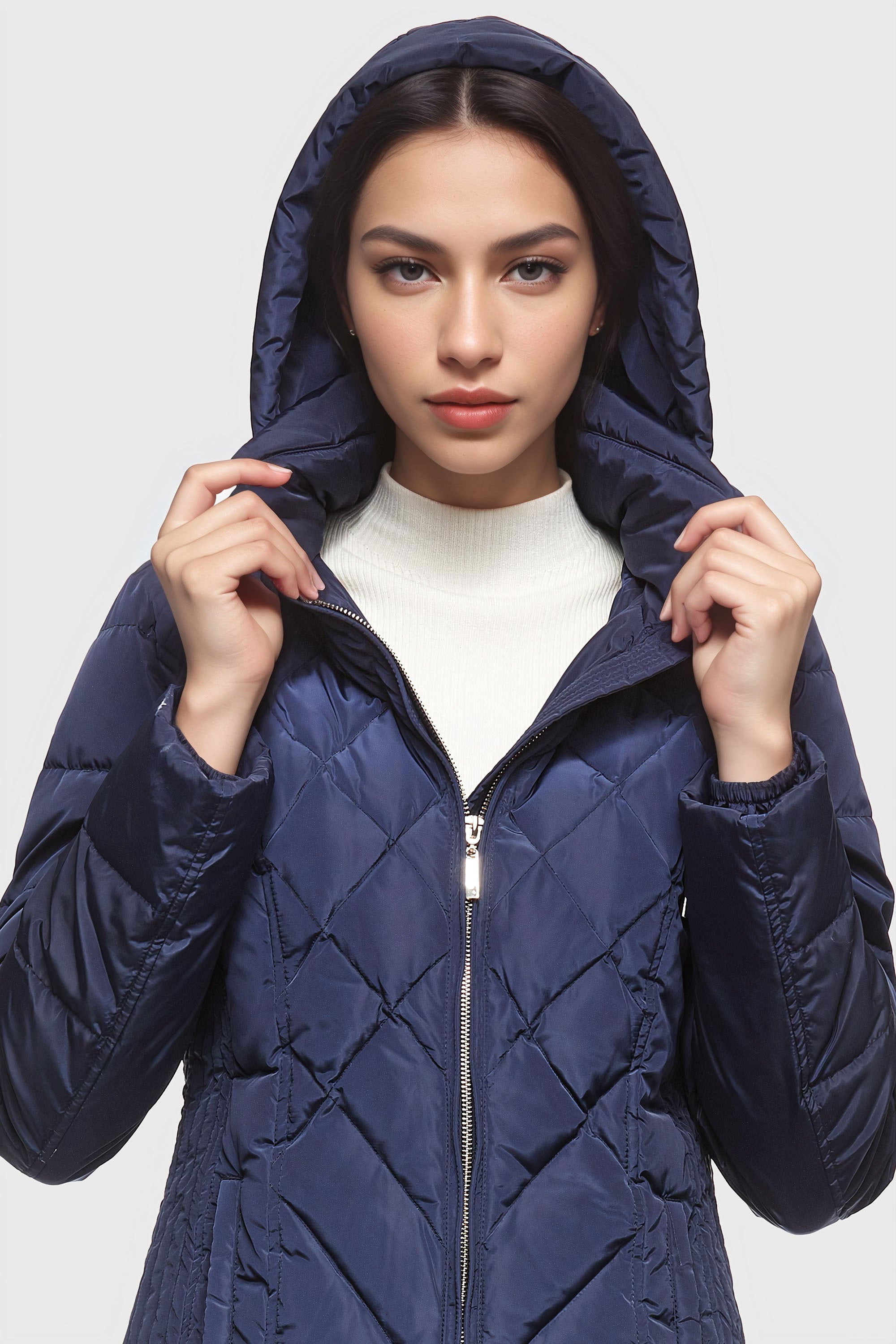 Orolay-Thickened Puffer Down Jacket-Image 4 of Thickened Puffer Down Jacket from Orolay - #color_Beacon Blue