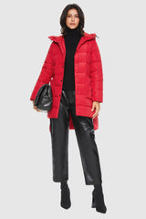 Orolay-Unique Cut Hooded Puffer Coat-#color_Fiery Red