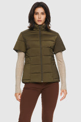 Orolay-Warm Lightweight Insulated Vest-#color_Fir Green