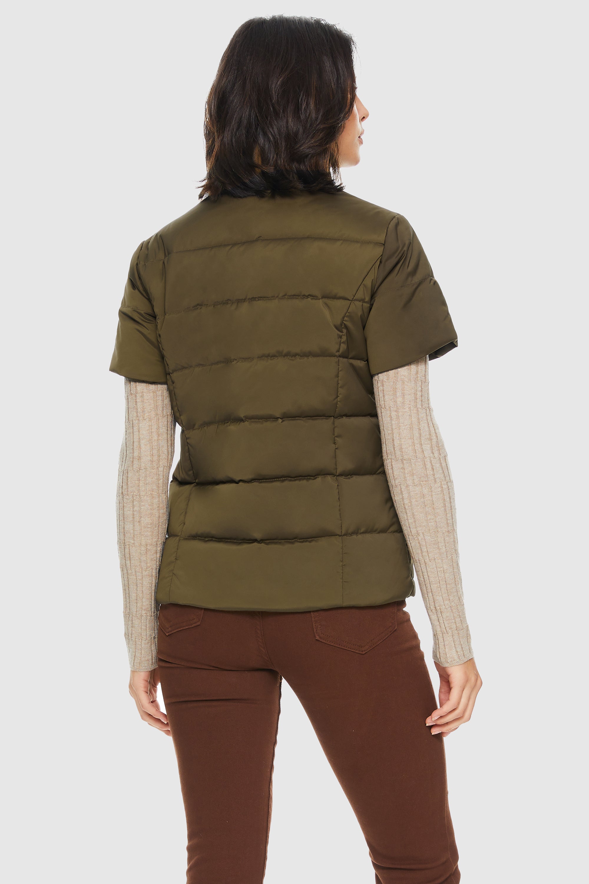 Orolay-Warm Lightweight Insulated Vest-#color_Fir Green