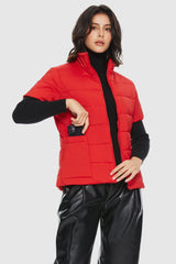 Orolay-Warm Lightweight Insulated Vest-#color_Fiery Red