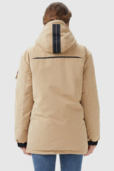 Orolay-Warm Multiple Pockets Parka Jacket-#color_Sand