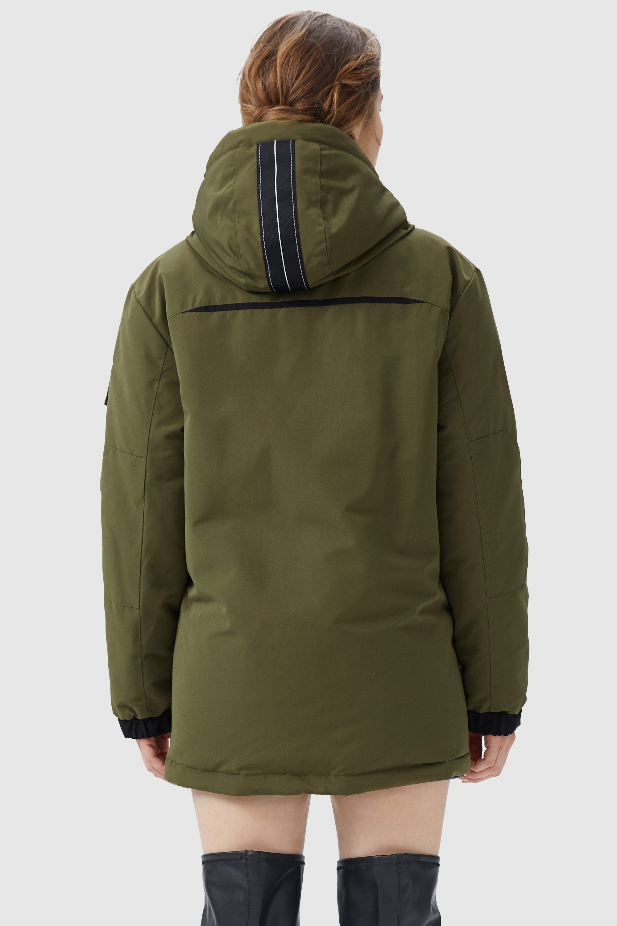 Orolay-Warm Multiple Pockets Parka Jacket-#color_Fir Green