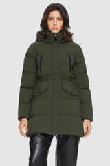 Orolay-Waterproof Thickened Down Jacket with Hood-#color_Chive