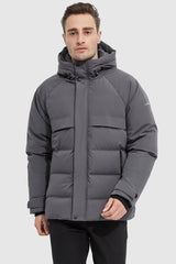 Orolay-Winter Hood Ribbed Cuff Down Jacket-#color_Quiet Shade