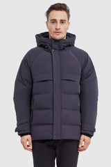 Orolay-Winter Hood Ribbed Cuff Down Jacket-#color_Blueprint