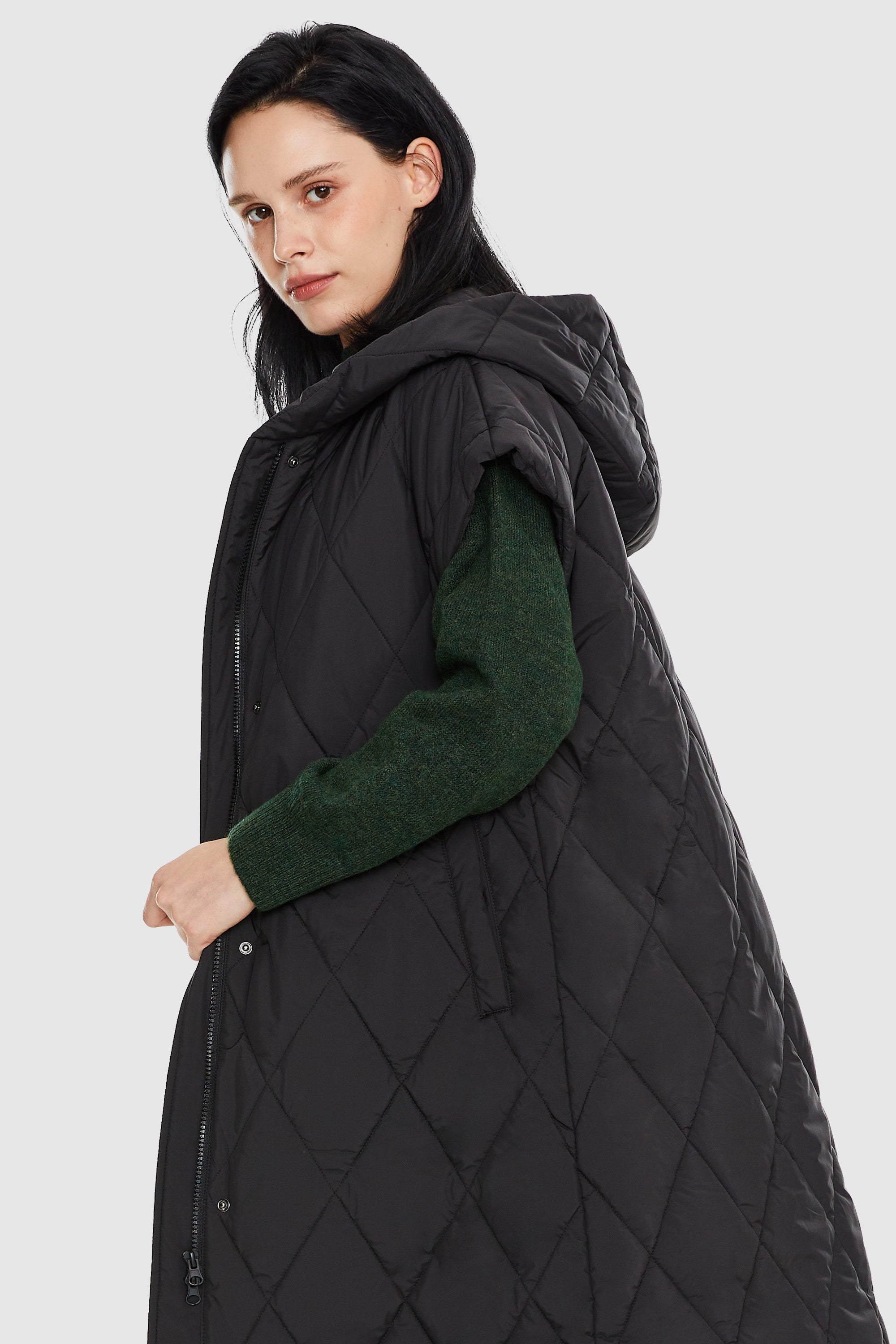 Orolay-Winter Lightweight Quilted Vest-#color_Black