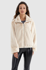 Orolay-Winter Sherpa Zip-Up Coat-#color_Dawn