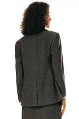 Orolay-Wool Office Blazer-Image 4 of Wool Blend Office Blazer from Orolay - #color_Black stripes