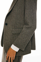 Orolay-Wool Office Blazer-Image 7 of Wool Blend Office Blazer from Orolay - #color_Brown stripes