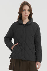 Orolay Oversized Puffer Jacket Lightweight Quilted #color_black