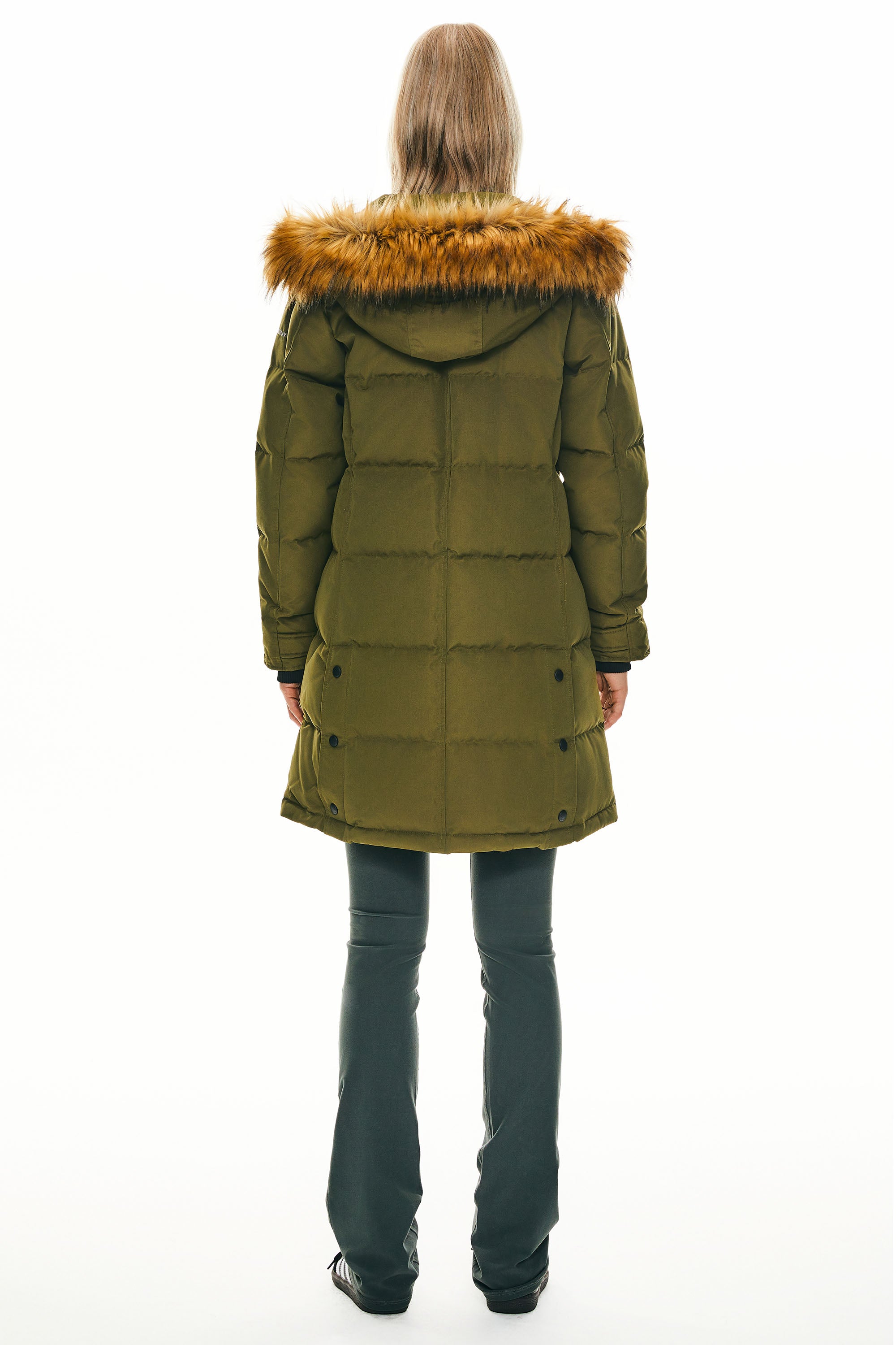 Orolay-Drawstring Hooded Thickened Puffer Down Coat-#color_Fir Green