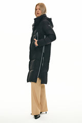 Knee Length Thickened Down Jacket - Orolay, #color_Black