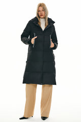 Knee Length Thickened Down Jacket - Orolay, #color_Black