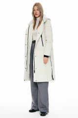 Knee Length Thickened Down Jacket - Orolay, #color_White